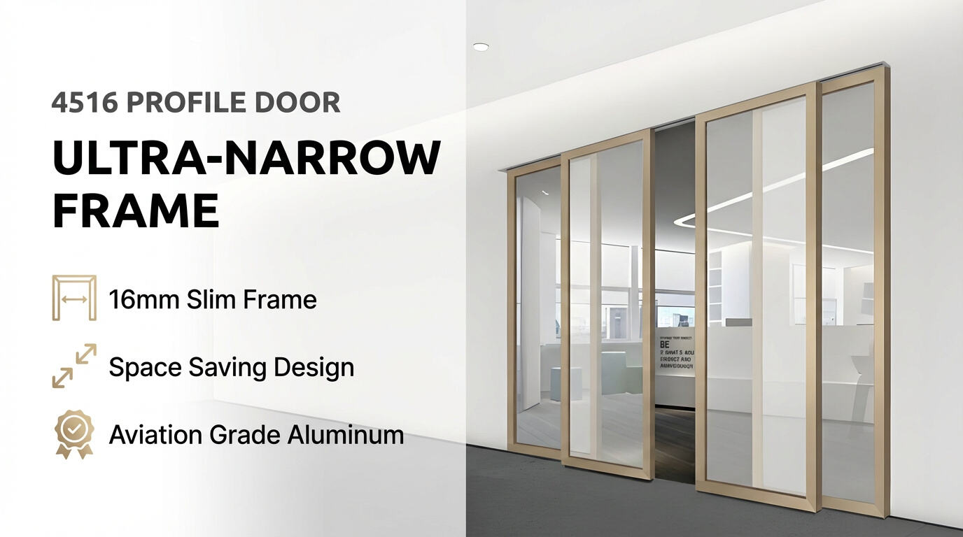4516 Profile Door Demo: Ultra-Narrow Frame Smooth Sliding & Minimalist Vision