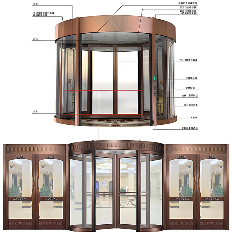 OUTUS Automatic aluminum alloy glass revolving door