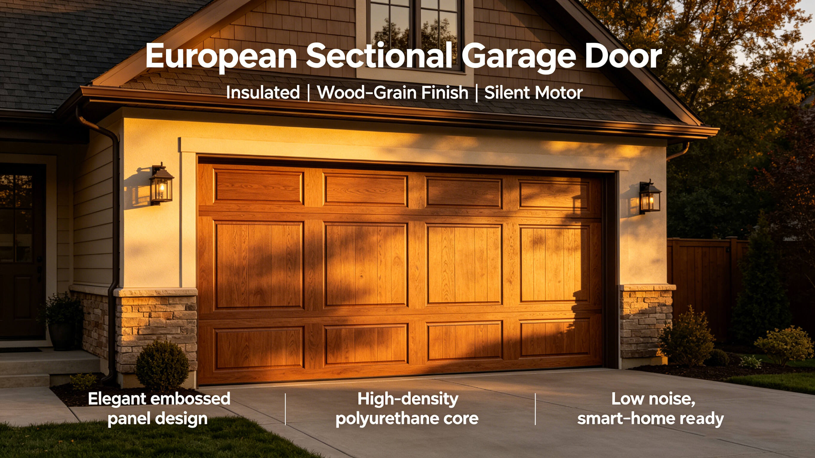 European Garage Door Opening Demo, Luxury Elegant Silent Smooth Operation