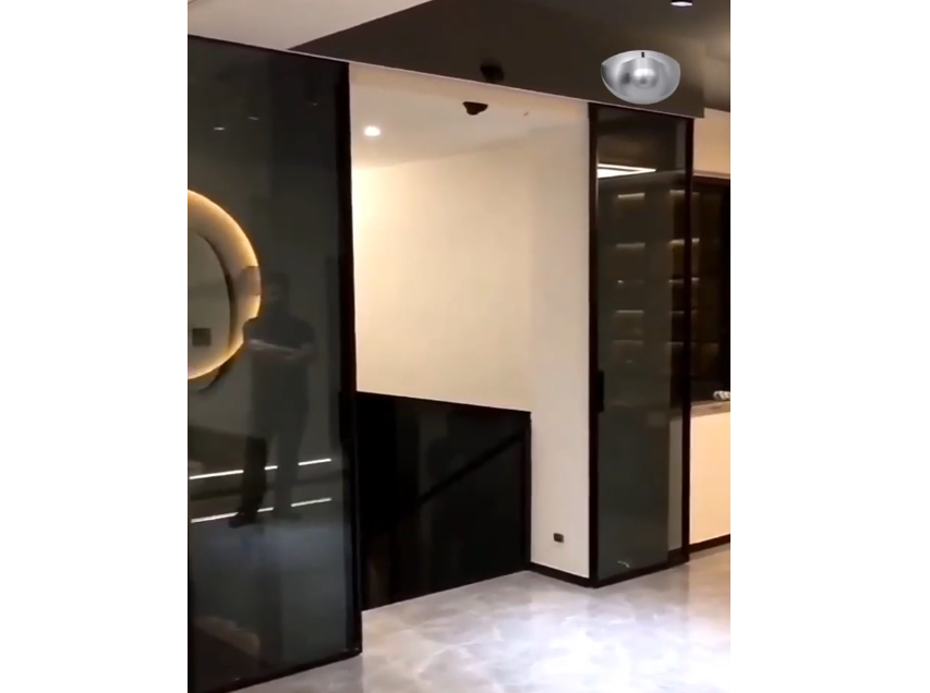 The microwave sensor controls the opening and closing of the automatic door