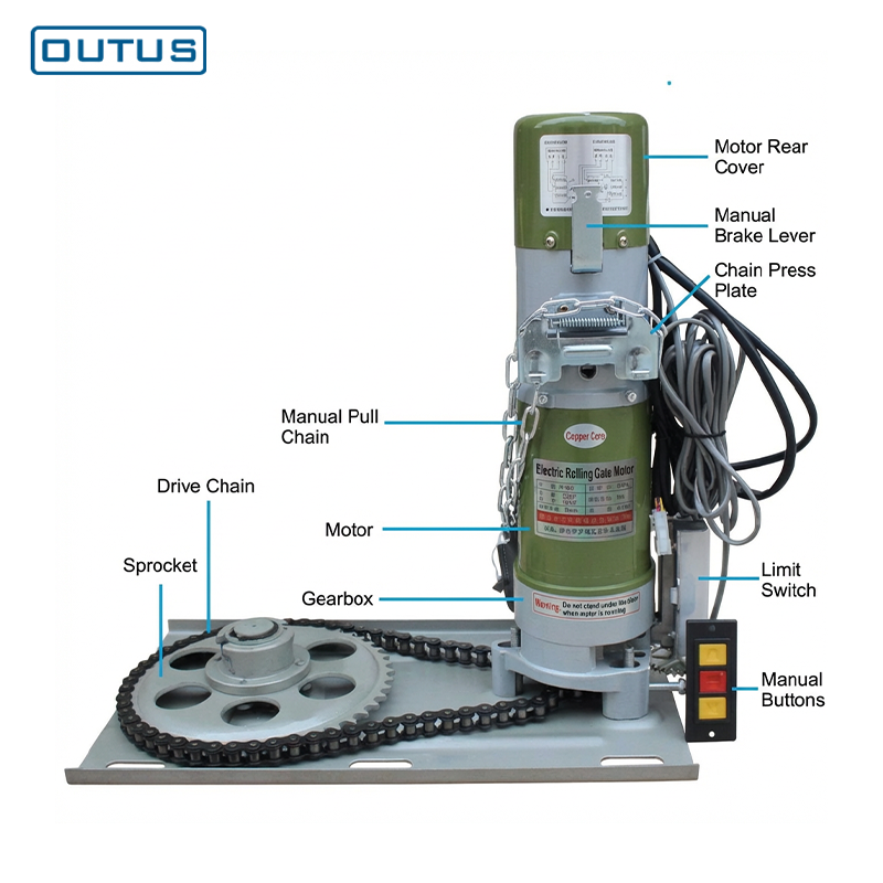OUTUS Custom Stainless Steel Rolling Shutter Door -For High-frequency Logistics Passages/Warehouses