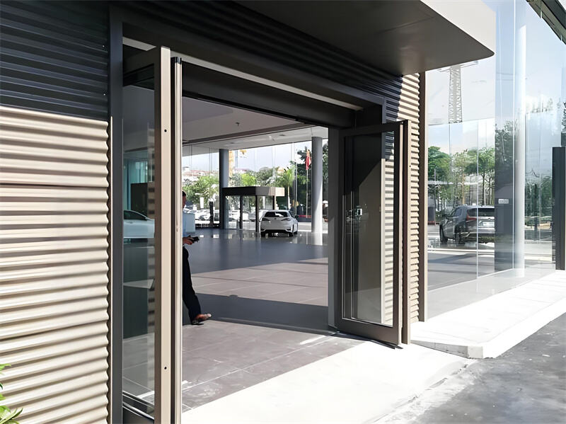 Sistema automático de puerta plegable bidireccional para entradas que ahorran espacio | Puerta plegable automática OUTUS