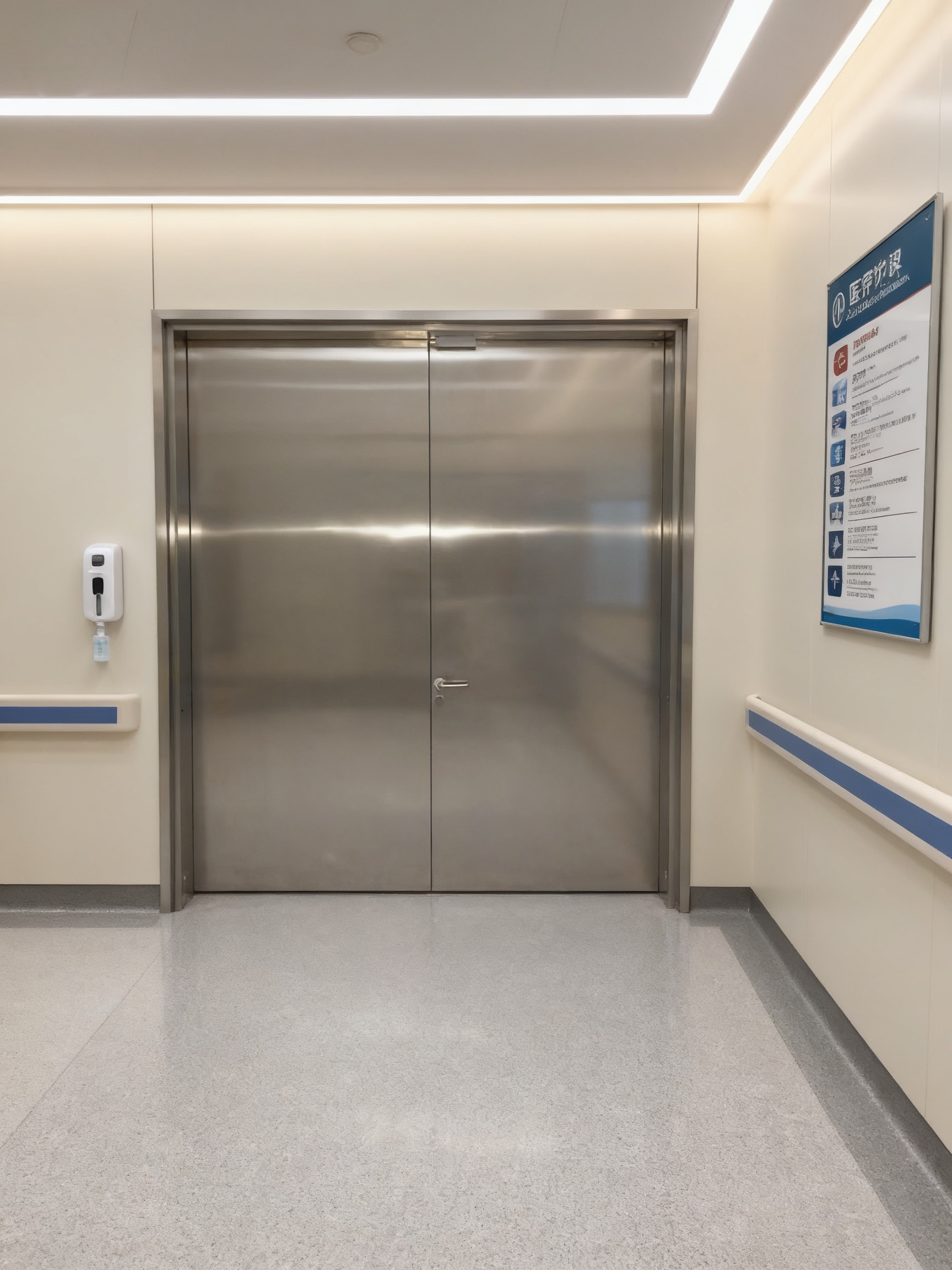 OUTUS Hava Geçirmeyen Temiz Oda Kapı Sistemi | Paslanmaz Çelik Çift Kapı, Kritik Alanlar için GMP Sertifikalı