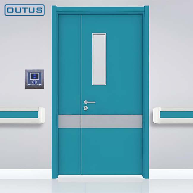 OUTUS Erişim Kontrol Çift Kanatlı Kapı Sistemi | Hemşire İstasyonu ile Entegre, Modern Hastane Koğuşları İçin