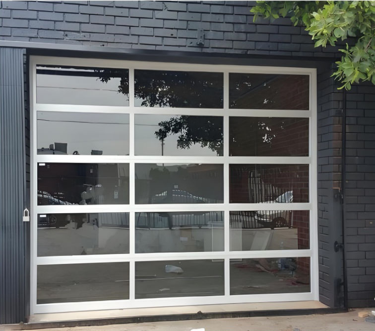 Modern Aluminum Alloy Electric Glass Rolling Garage Door for Villas