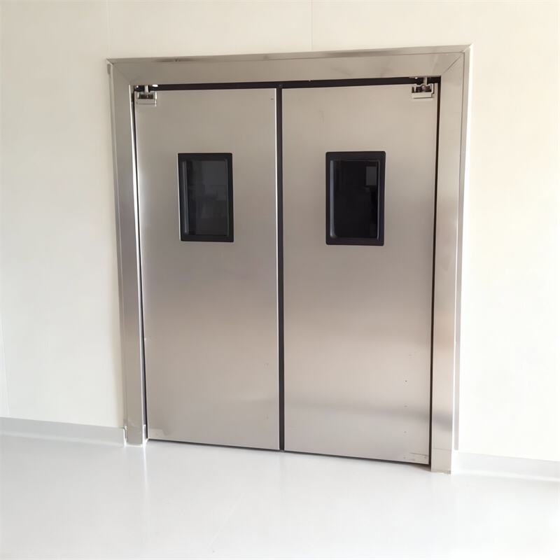 Medical-grade high-cleanliness automatic door - seamless 304 stainless steel, specifically for operating rooms/ICUs