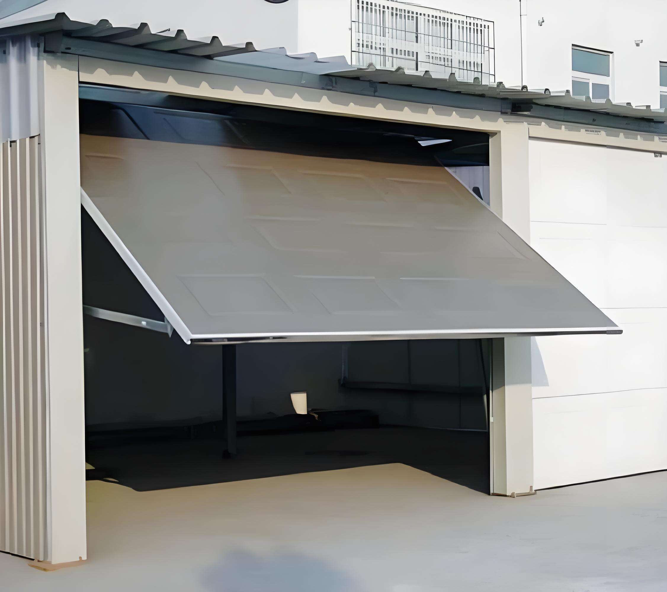 Puerta seccional de aleación de aluminio – Puerta elevadora automática para garaje de villa de lujo