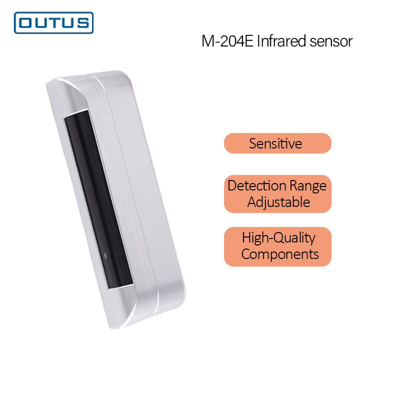 Sensor infrarrojo para puerta automática: activado por movimiento humano, con rango de detección ajustable