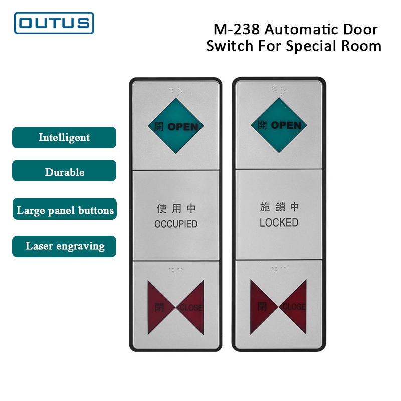 Interruptor automático de puerta para habitación especial: indicación vocal en el panel interior/exterior y función antintrusión