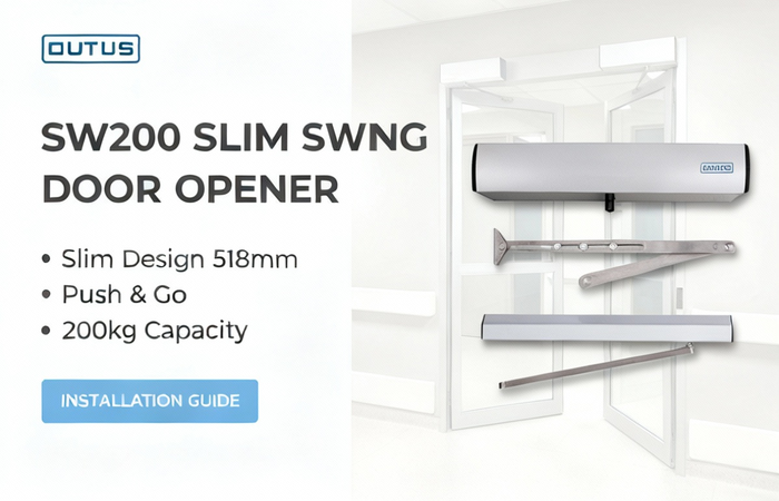 SW200 Swing Door Drive System | Office Card Swipe Access Test, Smart Opening & Closing Super Convenient