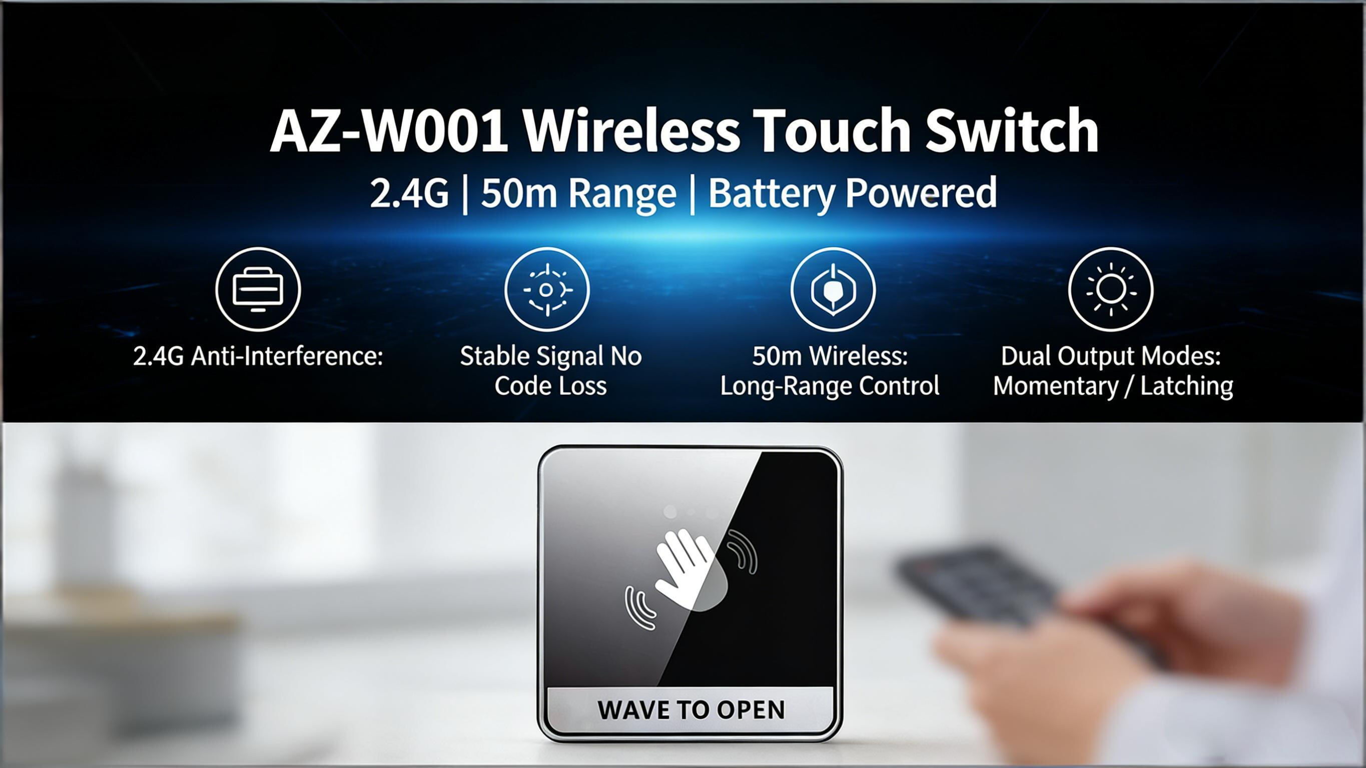 360° full view of this 2.4G touch sensor wireless switch is here!