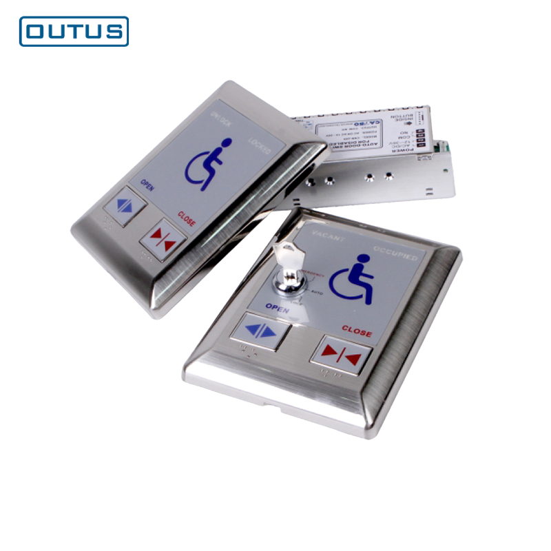 مفتاح حديث للباب الآلي للوصول المُيسَّر لذوي الاحتياجات الخاصة: مفتاح تحكم لفتح وإغلاق الأبواب في الفلل وغرف الغسيل والمراحيض ومداخل ومخارج المباني