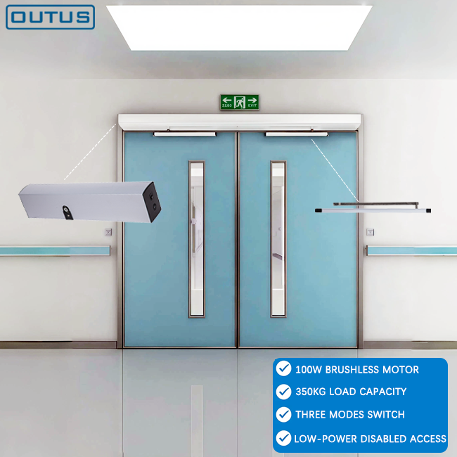 Outus Cierre de Puerta Pesado 300kgs Abrepuerta Automático Operador de Puerta Automática de Vaivén