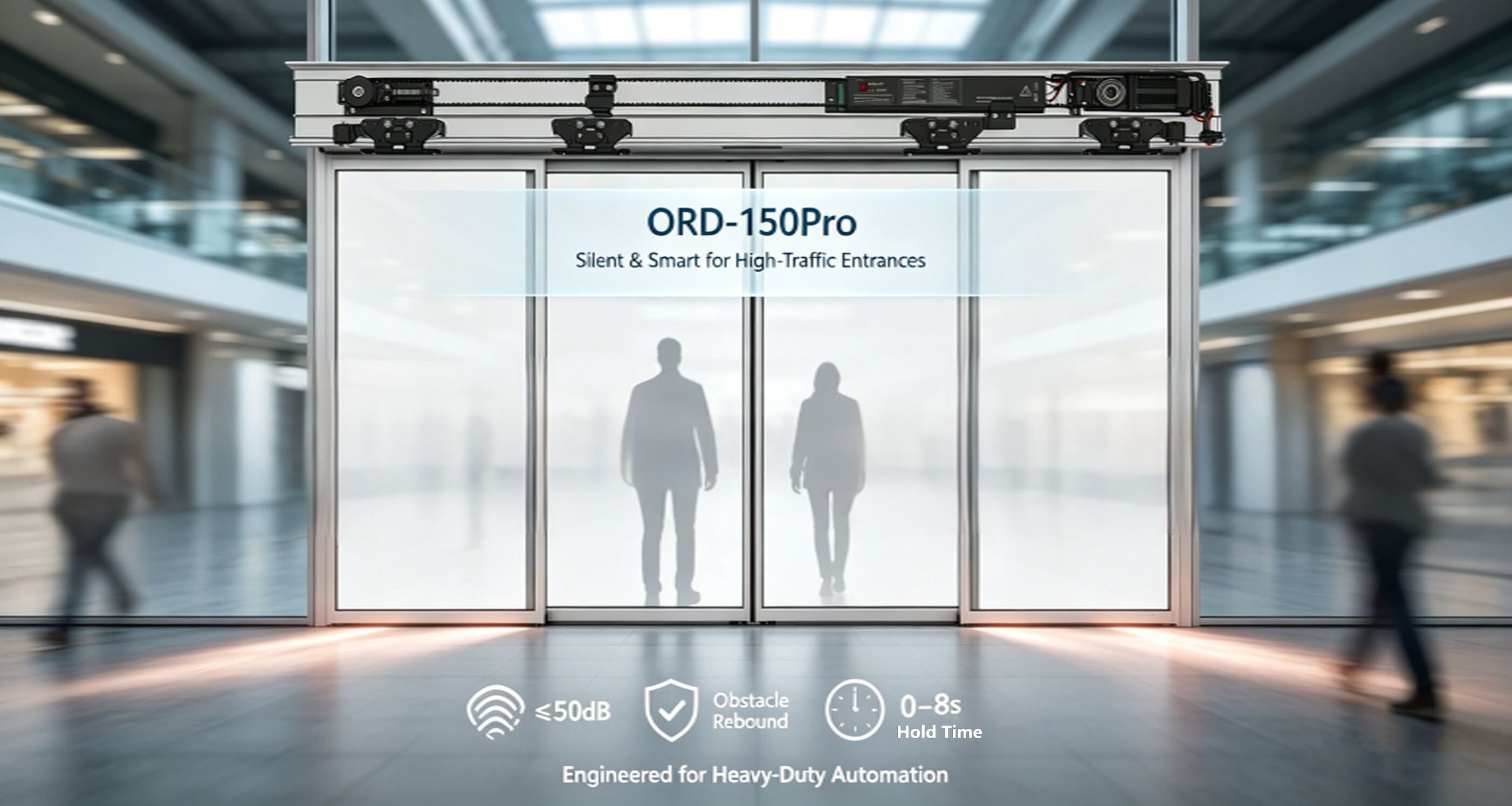 ORD150Pro Office Automatic Door Demo - Silent Open & Close for Office Lobby!