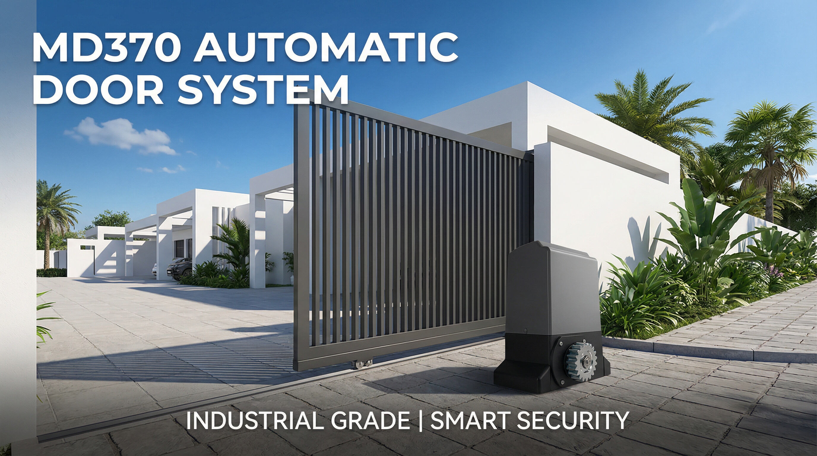Full-Angle Display & Internal Structure: Rack and Pinion Sliding Gate Operator + Complete Accessories