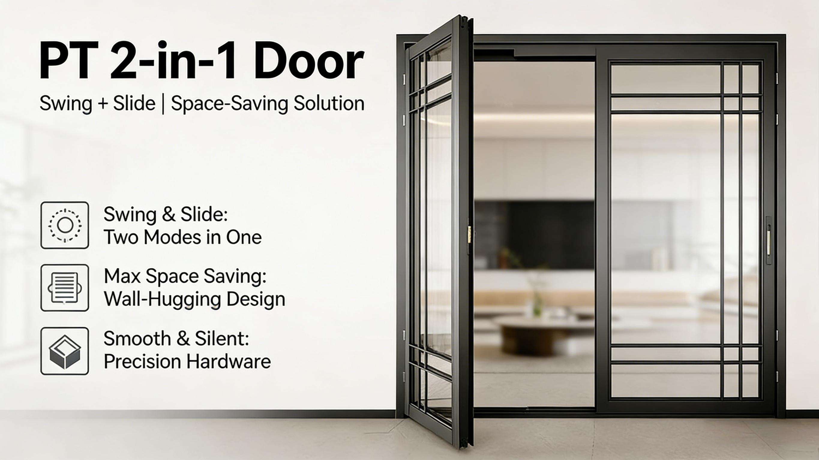 Multi-Function PT Door Operation - Free Switch Swing & Slide, Smooth Running