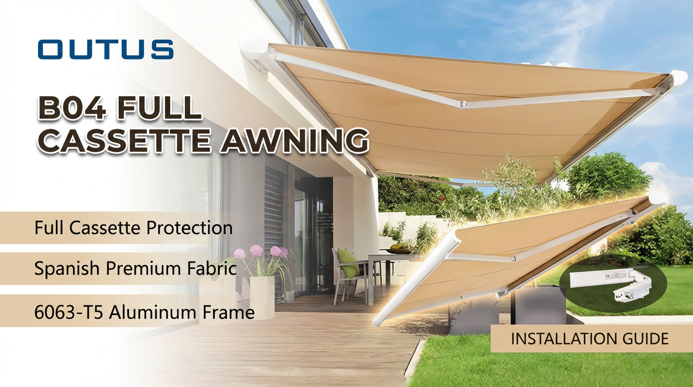 B04 Full Cassette Awning - Smooth Motorized Opening & Premium Design