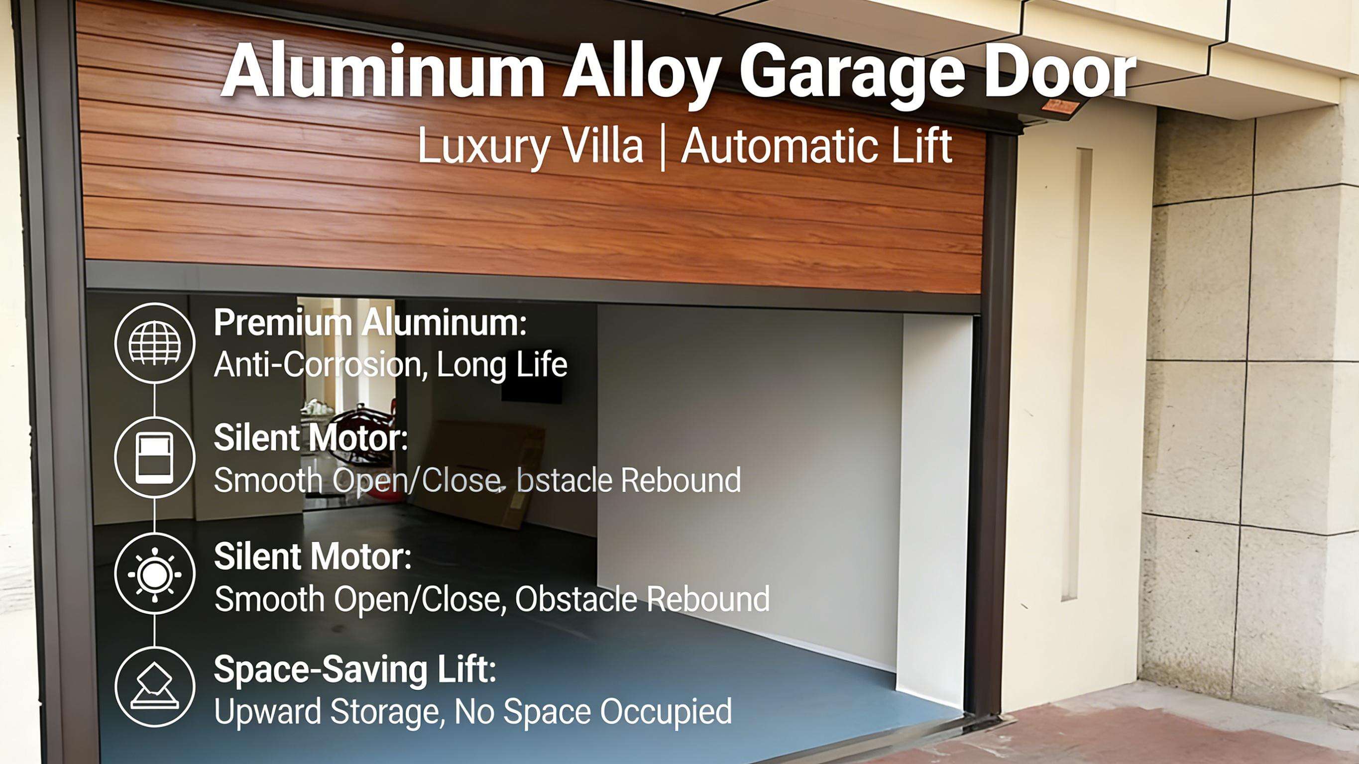 Aluminum Alloy Garage Door Real Shot - Full Open/Close, Silent & Smooth!