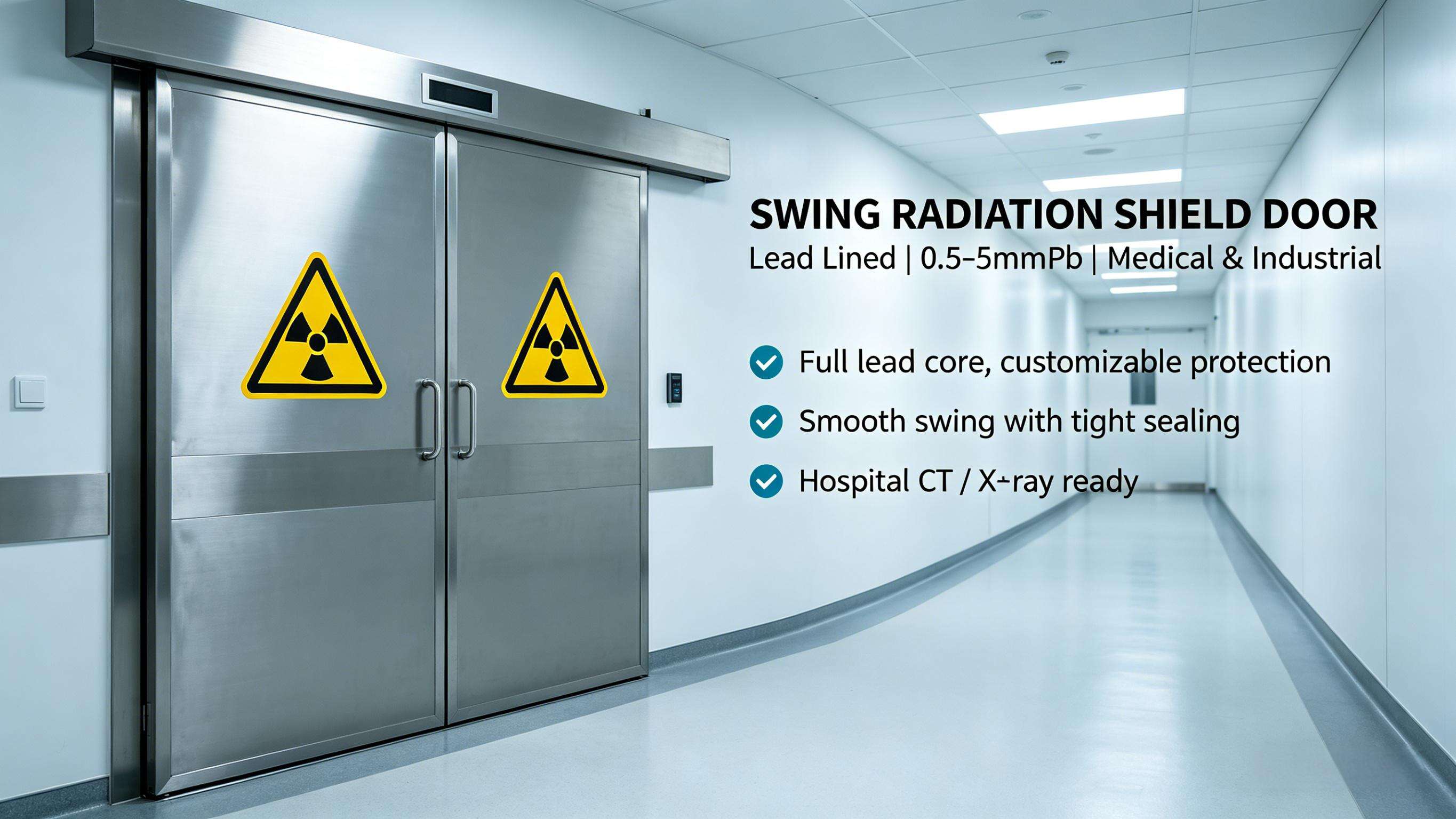Double Sliding Radiation Door Opening Demo, Synchronized Smooth Operation