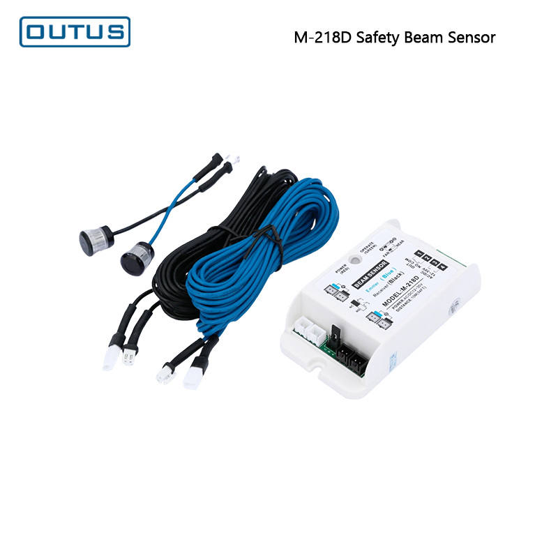 Sensor de haz de seguridad de haz sencillo/doble: fotoeléctrica infrarroja con protección contra interferencias solares para puertas automáticas