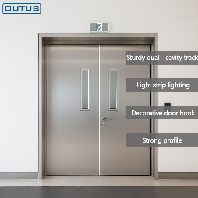 Outus Porte coulissante automatique anti-panique pour sortie d'urgence
