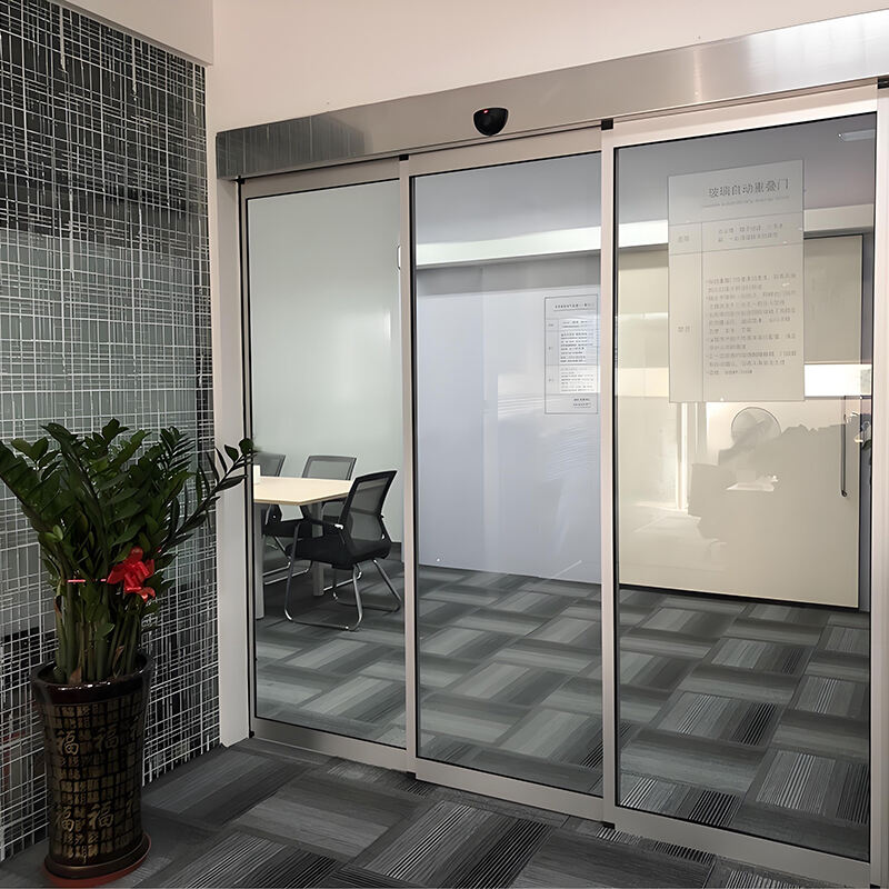 Outus Overlapping Sensor Door Telescopic Automatic Glass Sliding Door