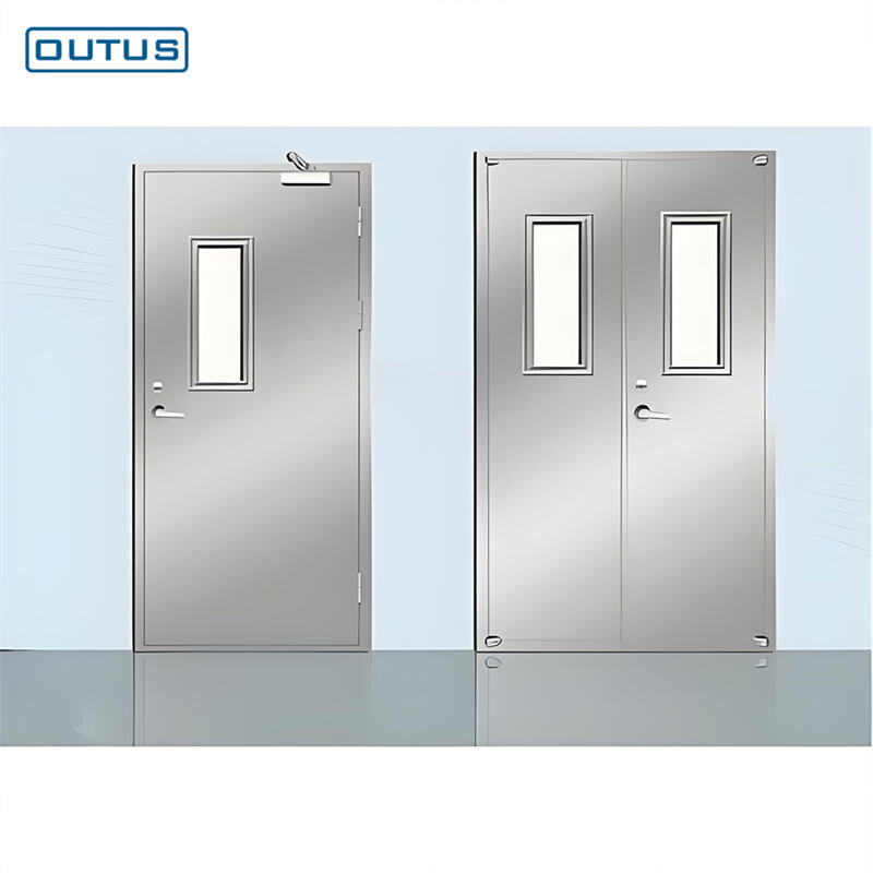 Medical-grade high-cleanliness automatic door - seamless 304 stainless steel, specifically for operating rooms/ICUs