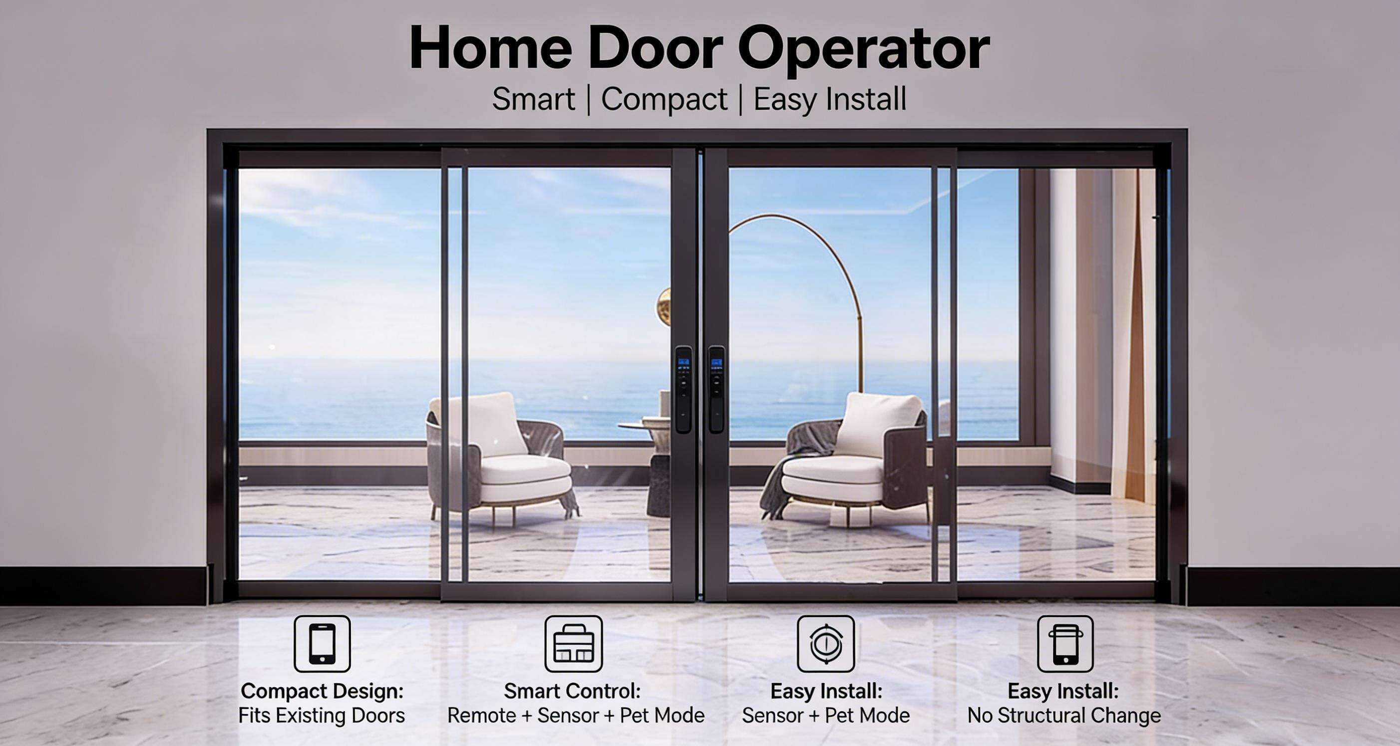 Household Door - Pure Operation Demonstration - Smooth Opening & Closing Real Shot