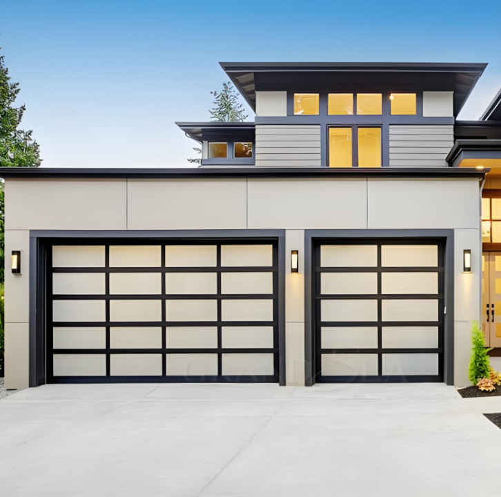 Modern Aluminum Alloy Electric Glass Rolling Garage Door for Villas