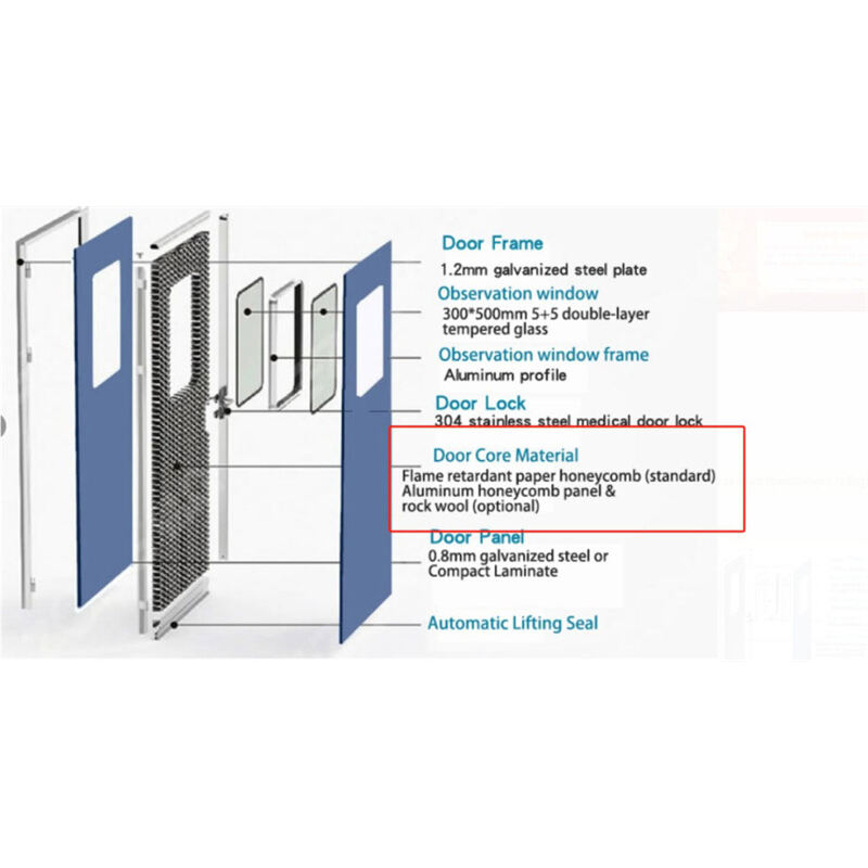 Outus Automatic Clean Room Airtight Steel Double Swing Steel 