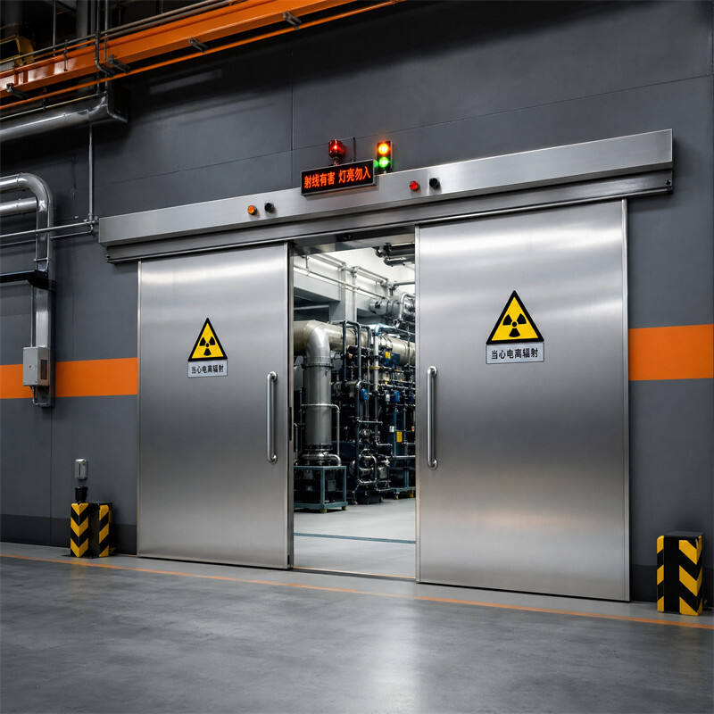 OUTUS Medical Double Leaf Anti-Radiation Sliding Door, Pure Lead Sheet Shielding