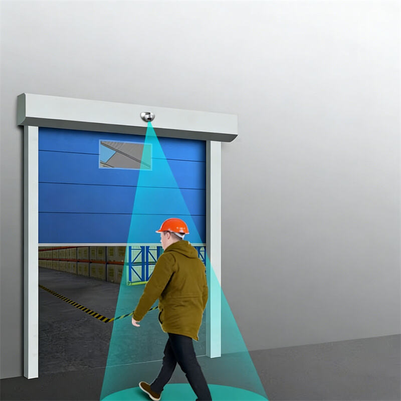 sensor de microondas de 24,125 GHz para puertas correderas automáticas | Rango de detección ajustable de 4 m × 2 m | Corriente alterna/continua de 12-24 V