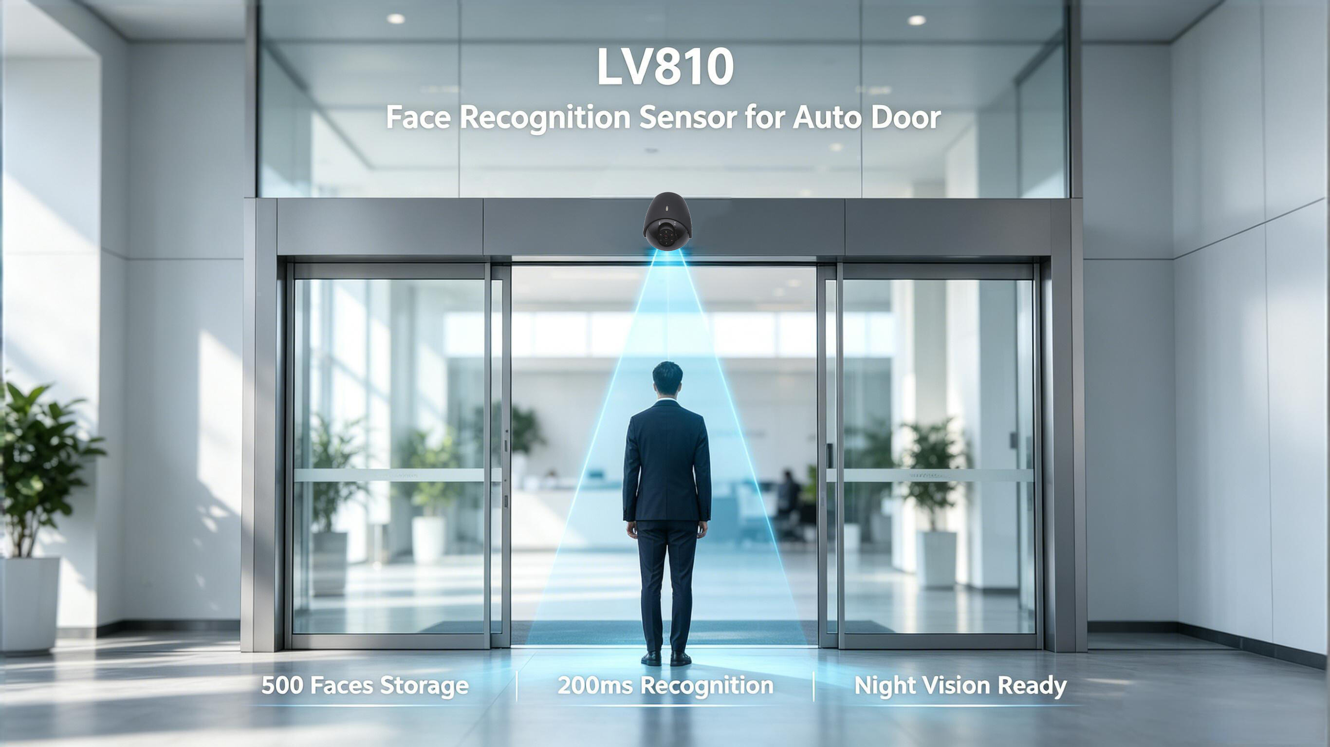 LV810 -kasvosensorin automaattioven avaamisdemonstraatio, koskematon pääsy!