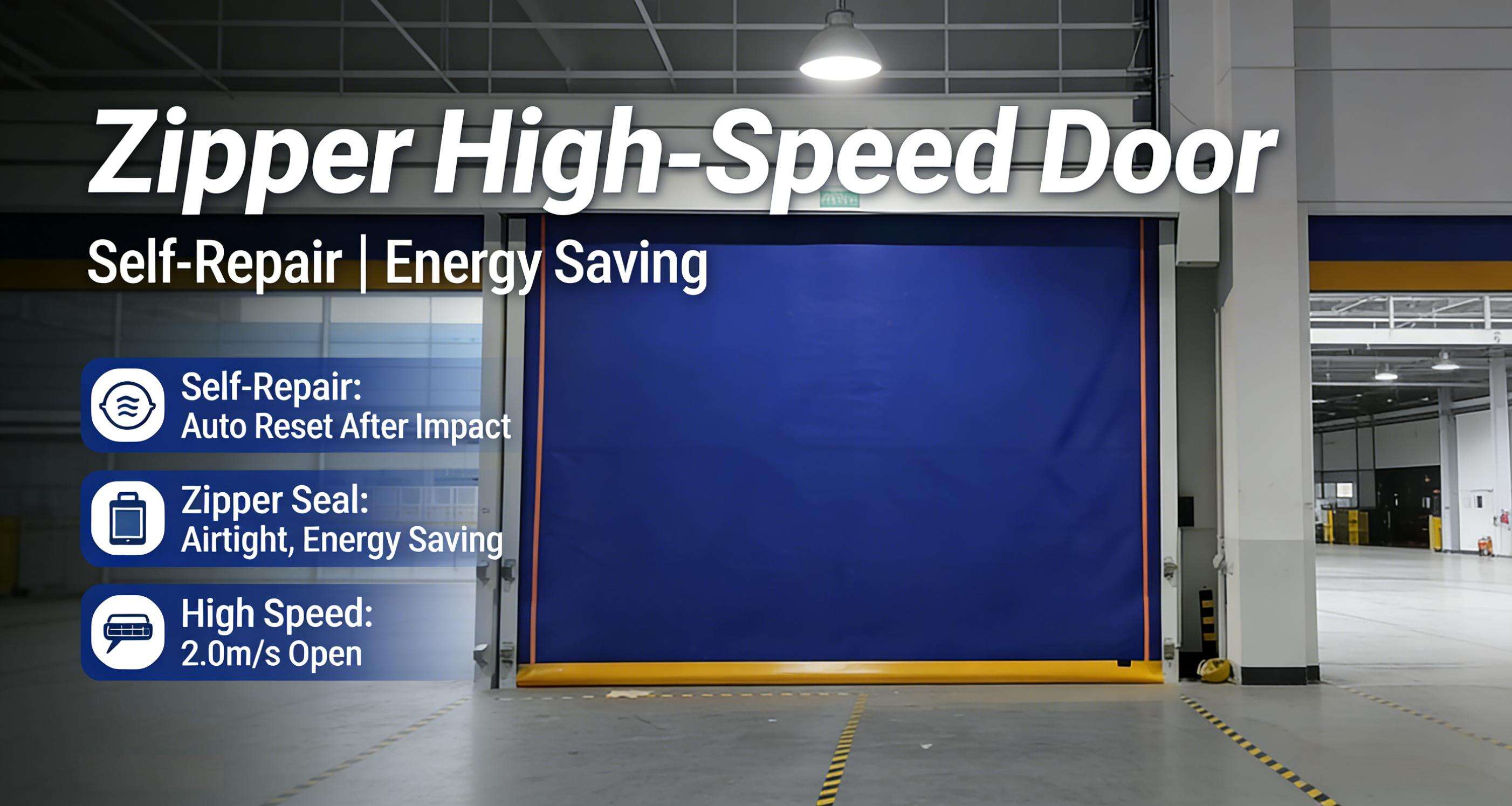 PVC Zipper High Speed Door Real Shot - Full Lifting Movement, Self-Repair & Fast!