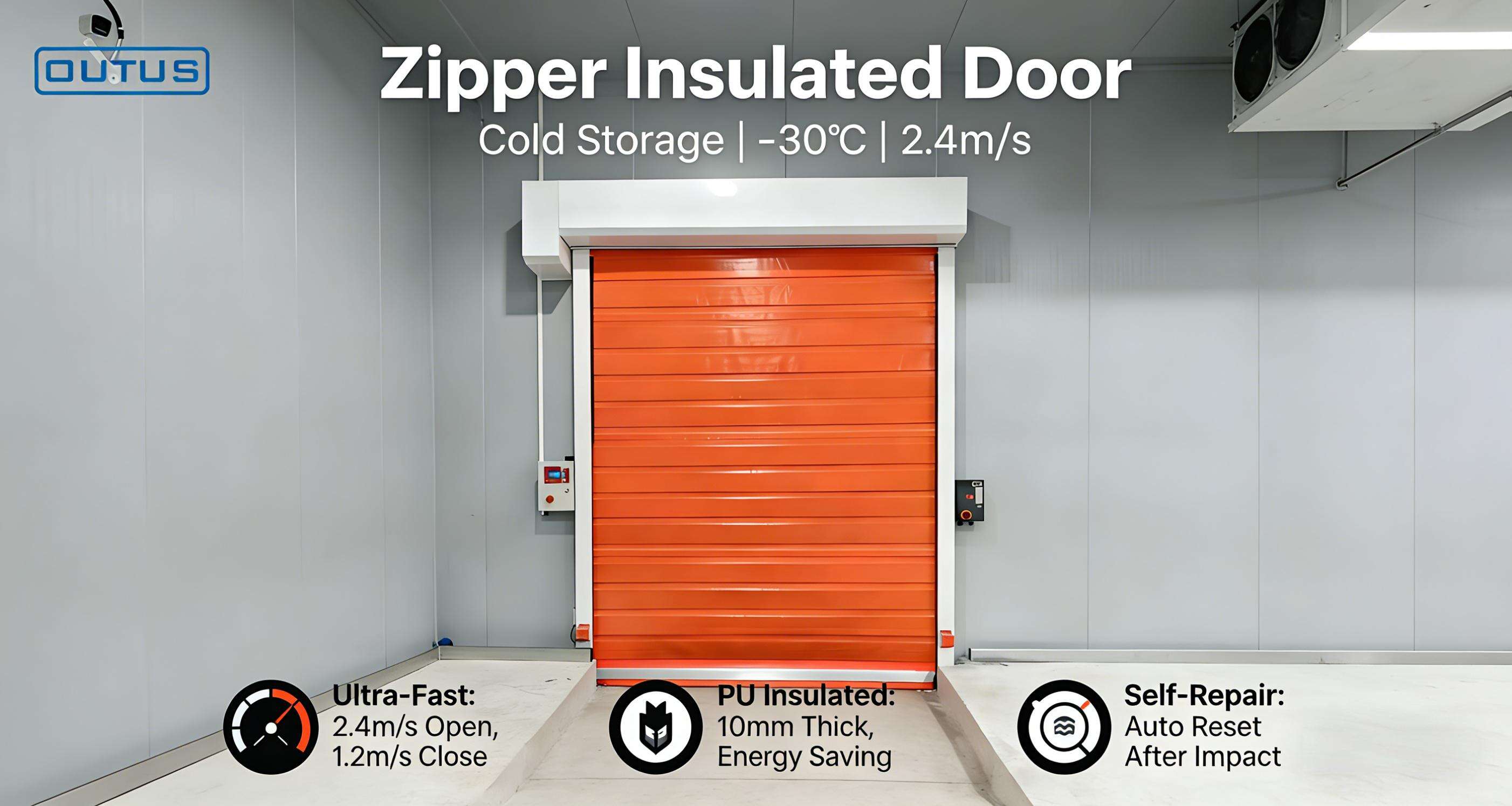 Zipper Insulated High Speed Door Real Shot - Cold Storage Special, Fast Lifting & Energy Saving!