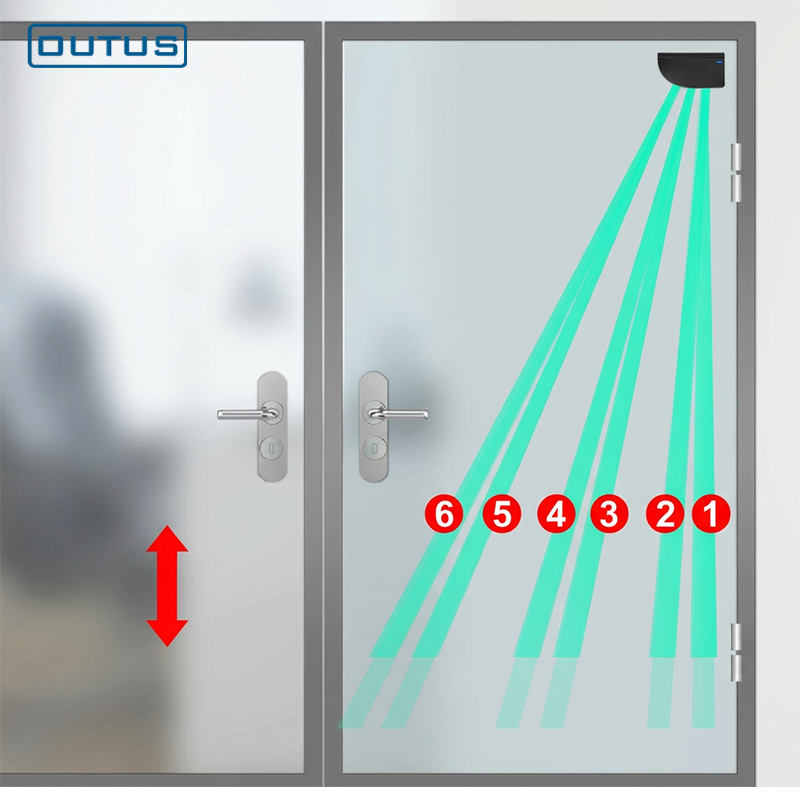 جهاز فتح باب تأرجحي أوتوماتيكي مزوّد باستشعار أمان كهربائي، متاح بالتركيب على الجهة اليسرى أو اليمنى، مخصص لمراكز التسوق