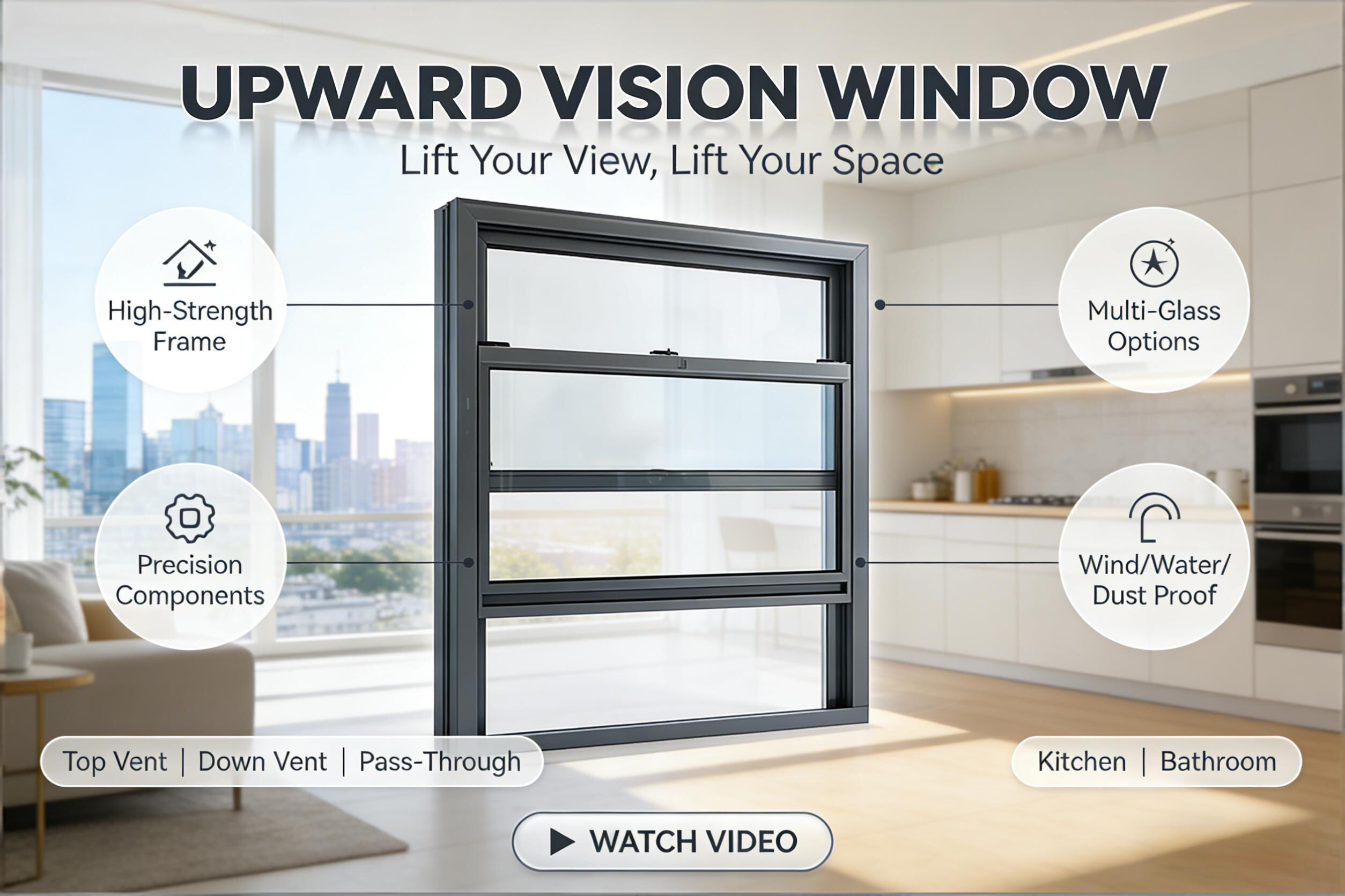 Aluminum Vertical Lift Window - Smooth Lift & Drop Demo