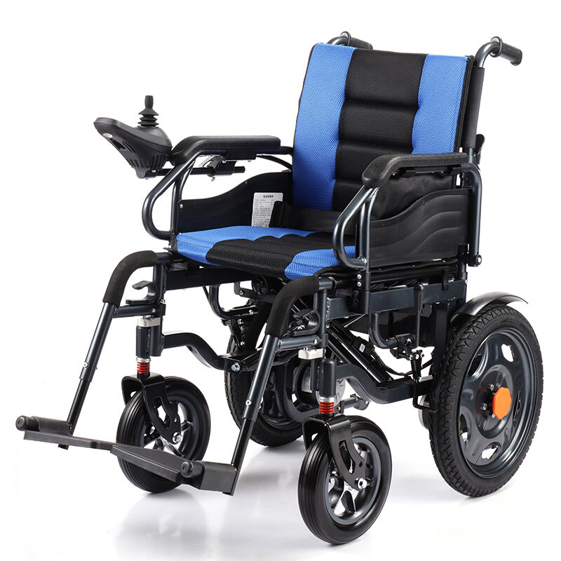 Alloy rear wheel Cheap Wholesale Electric Foldable Wheelchair