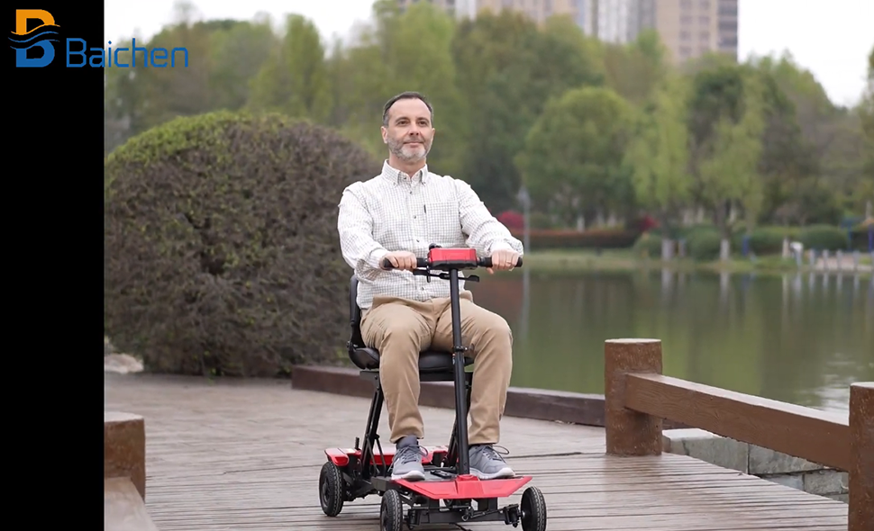 Fully automatic folding Electric 4 Wheel Mobility Scooter for Adult