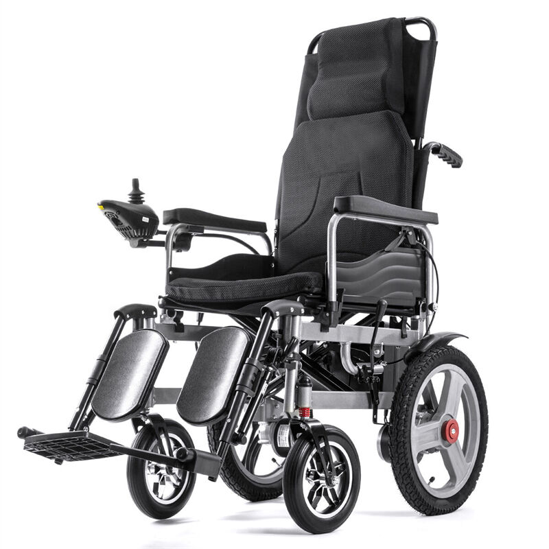Reclining electric wheelchair all terrain foldable
