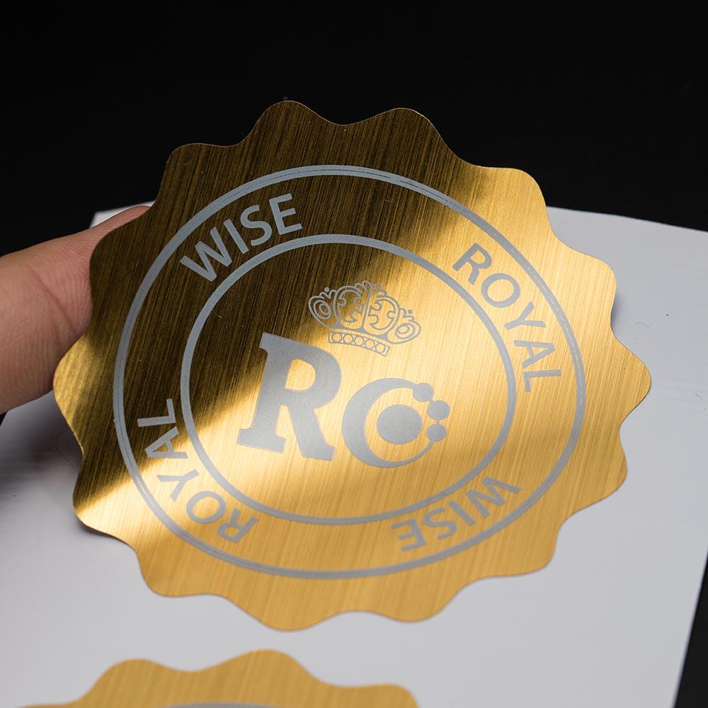 Brushed gold sticker