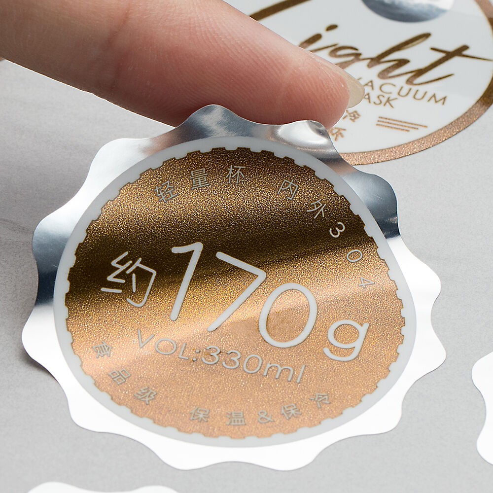 光沢シルバーステッカー