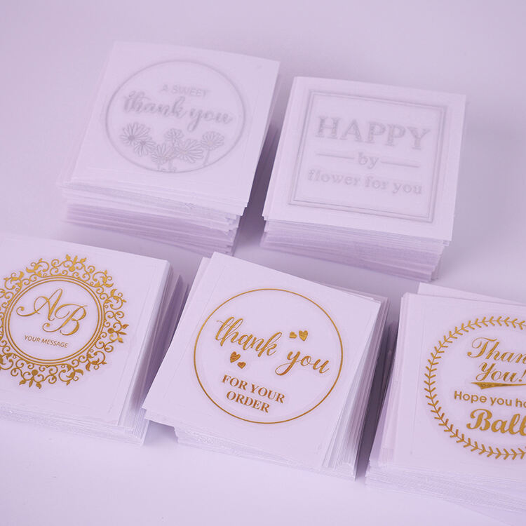 Gold and silver foil transfer stickers