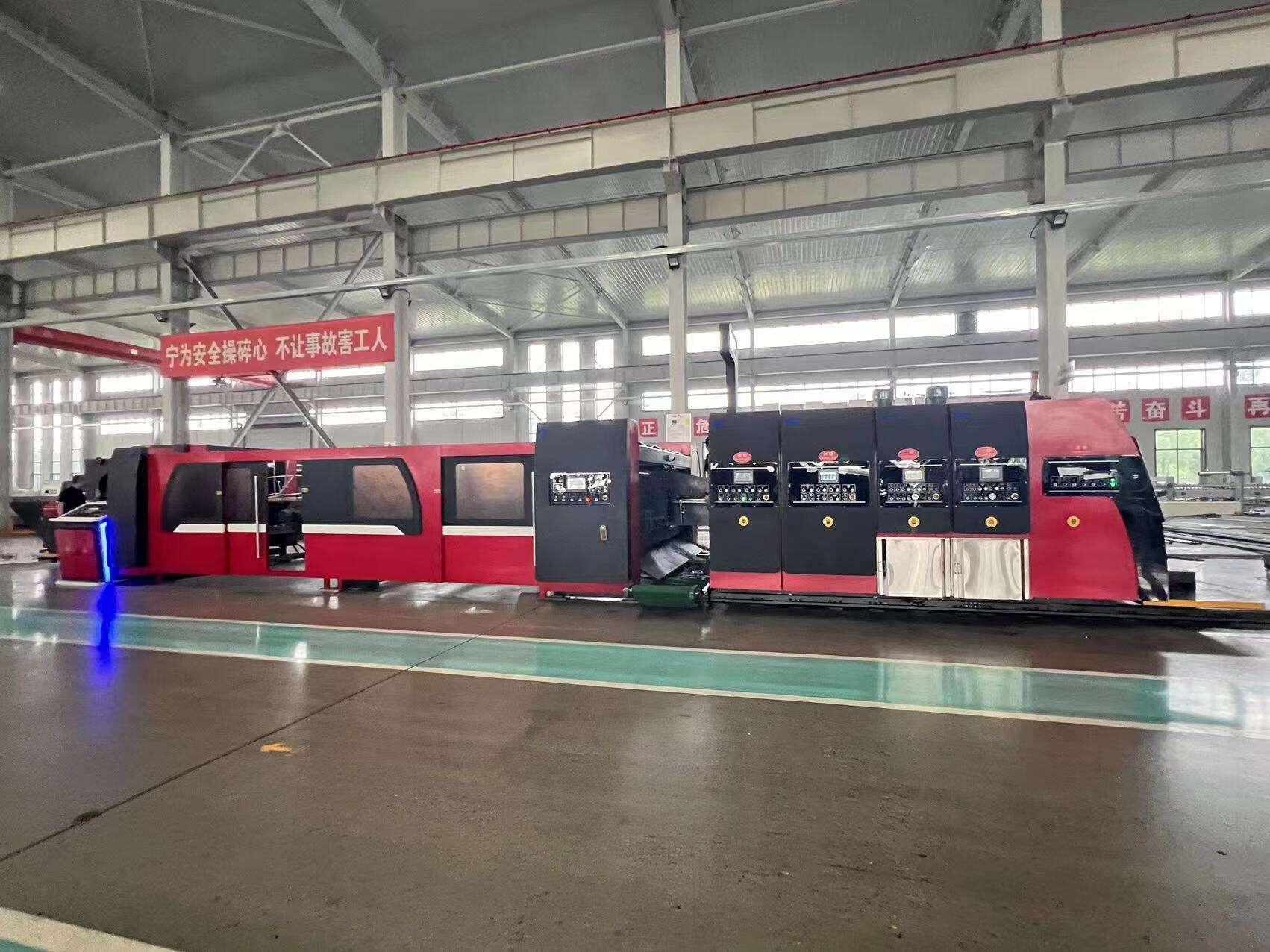 HX Series fully vacuum transfer fully computerized down printing top folding gluing with auto bundle machine (Vacuum transfer down printing )