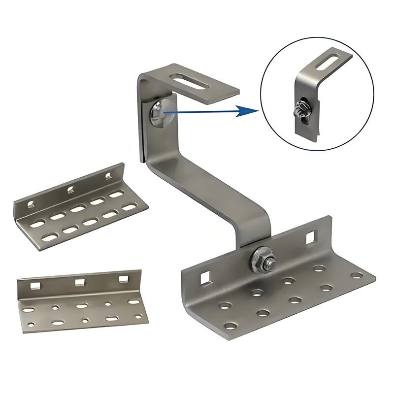 High-stability solar roof hook installation brackets for photovoltaic solar modules