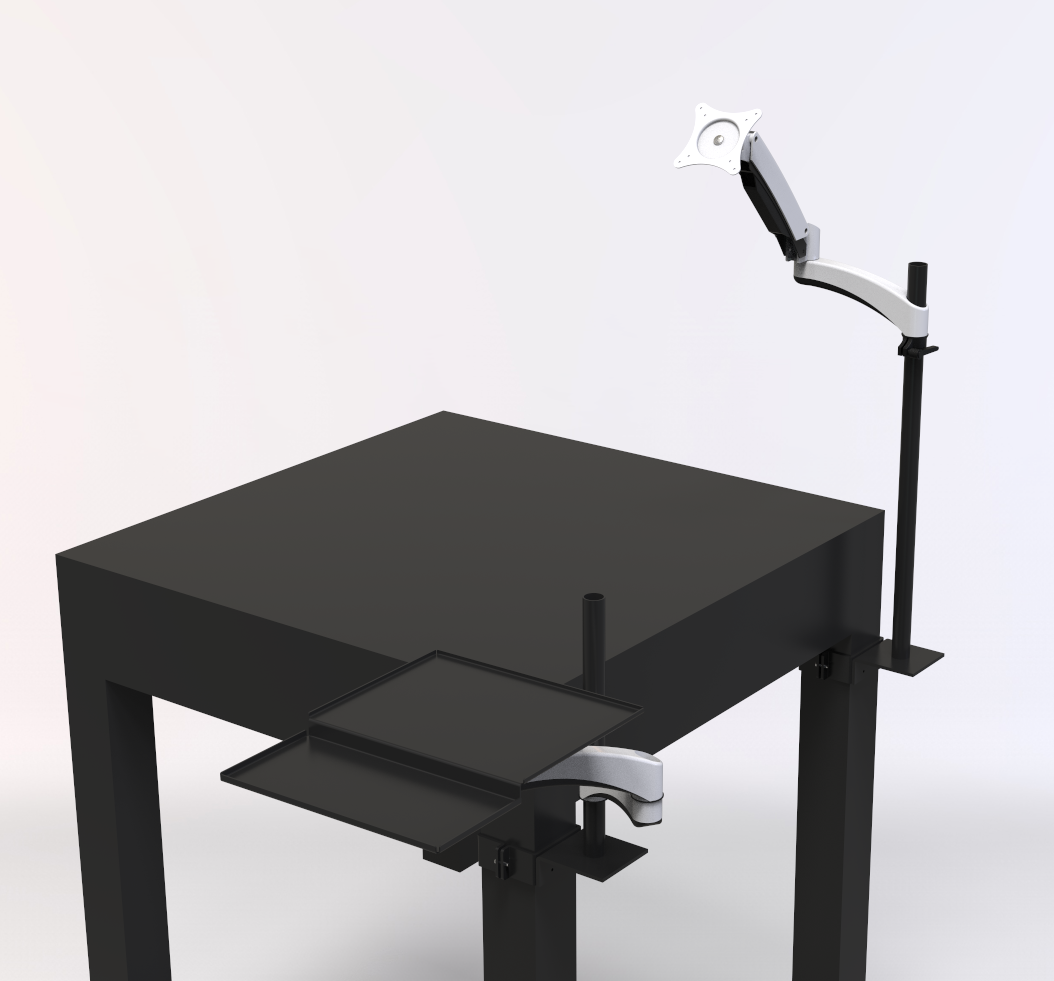 The Netherlands Pneumatic Air Floating Anti-Vibration Optical Table Monitor & Keyboard Mounting Project