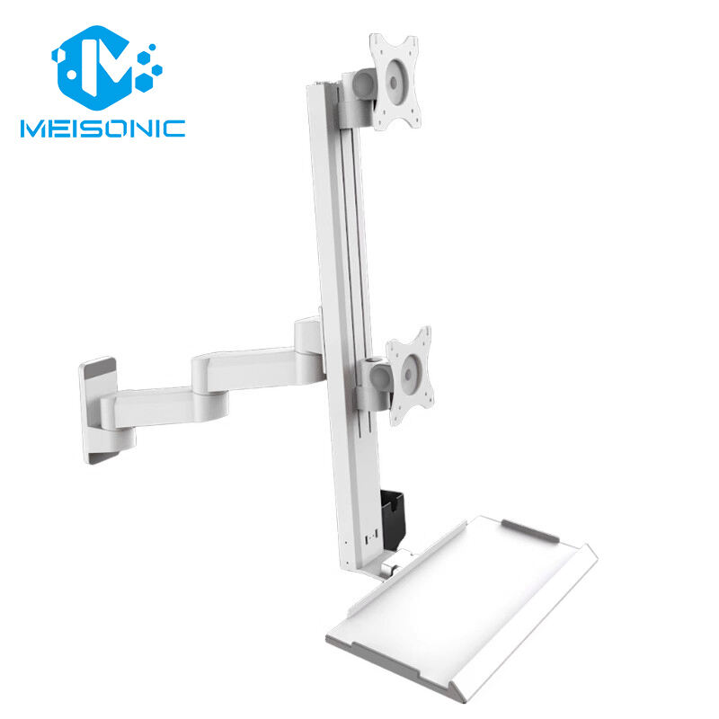 T8-MA02KB-SPB Factory Machine Accessory Monitor Mount With Folding Keyboard Tray