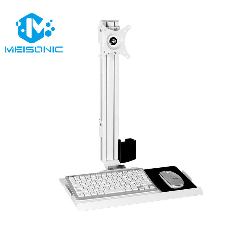 WA188KB Hospital Wall Mounted Monitor Bracket With Keyboard Tray