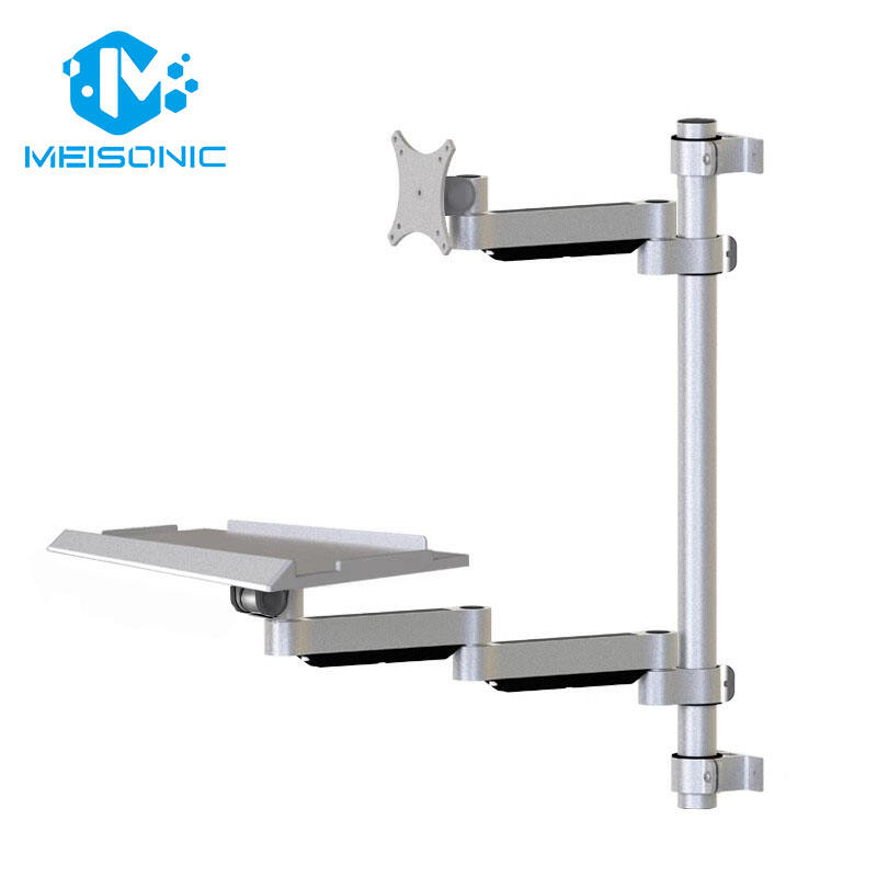 بازوی نمایشگر صنعتی سنگین T3-ME2-700mm، نگهدارنده قابل امتداد مانیتور، نگهدارنده دیواری VESA