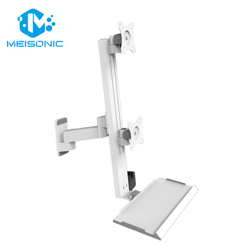T8-MA01KB-SPB Industrial Computer Monitor Stand With Folding Keyboard